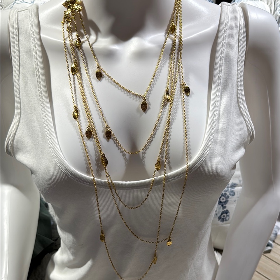 Elegant Gold Layered Necklace 125$